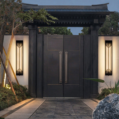 Waterproof Rectangular LED Wall Light with Stainless Steel and Glass for Outdoor Use