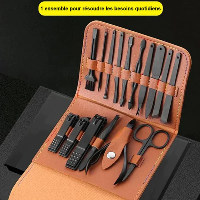 Comprehensive 16-Piece Nail Care Toolkit