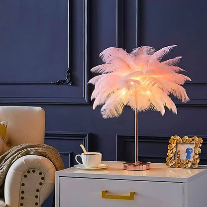 Feather Palm Tree Lamp for Ambient Lighting - Atmospheric Design