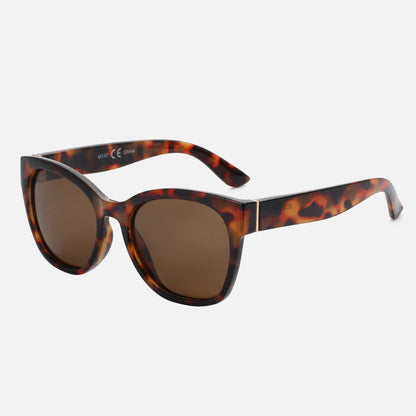 Cat Eye Sunglasses with Thick Butterfly Frame - Polarized Lenses