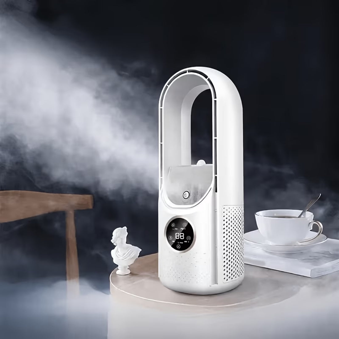 Portable Bladeless Fan with 720° Cooling – Air Cooler for UK