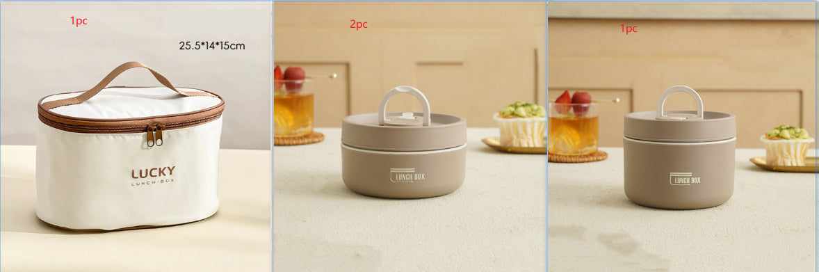 Thermal Insulated Stainless Steel Lunch Box Set for Everyday Use