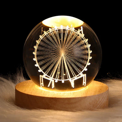 Enchanting 3D Crystal Night Light - LuminaSphere