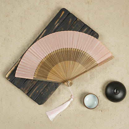 Bamboo Silk Handcrafted Fan