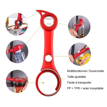 Multifunctional Can Opener with 6 Functions