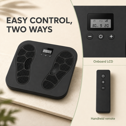 Rechargeable Foot Massager with LCD Control, 10 Modes & 20 Intensity Levels