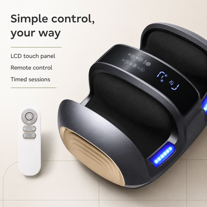 Heat-Enabled Shiatsu Foot Massager with Deep Kneading Rollers and Easy Control