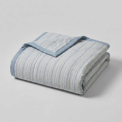 Blue Striped Blanket for Unique Bedding – Lightweight and Cozy