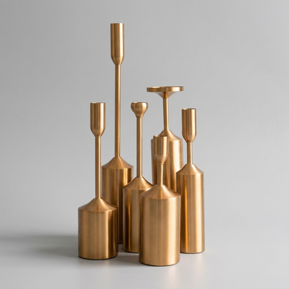 Set of Gold Candlesticks for Elegant Home Decor