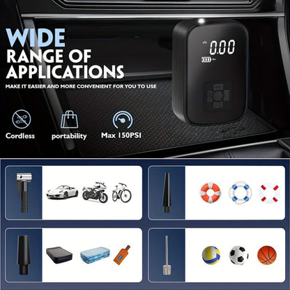 Portable Air Compressor with Digital Display & LED Light