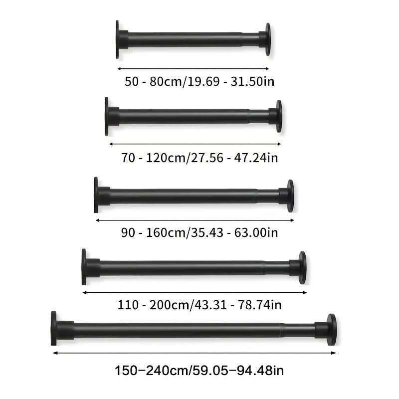 Reinforced Spring Tension Rod for Bathrooms and Closets
