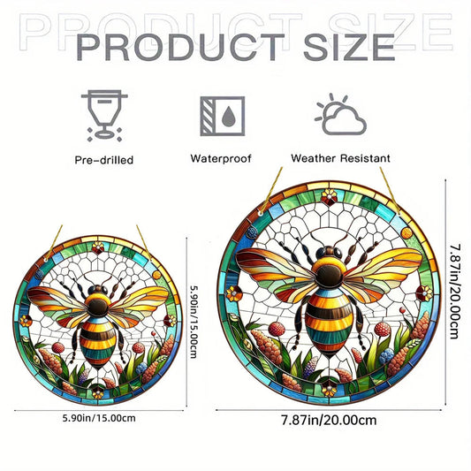 Acrylic Window Hanger | Floral Sun Catcher | Round Winter & Christmas Decor