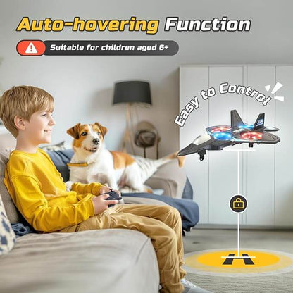 Remote-Controlled LED Airplane for Kids Ages 6-12