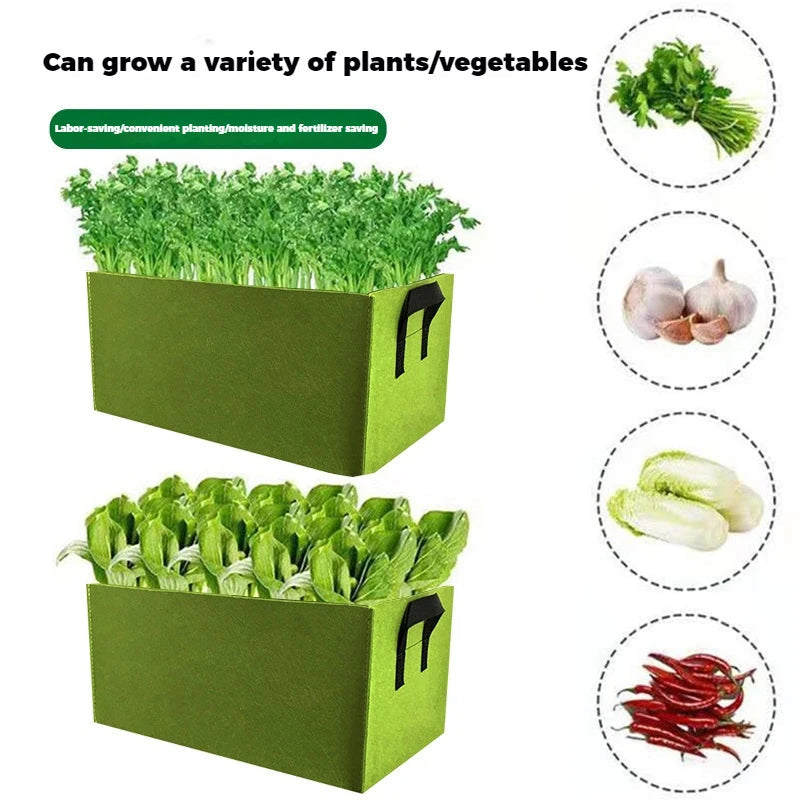 Rectangular Plant Bag – Breathable Felt Material with Handles – Sizes 6-31 Gallons