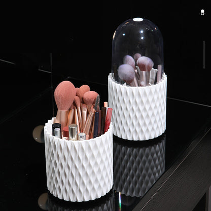 360-Degree Rotating Makeup Brush Organizer