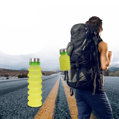 Collapsible Silicone Water Bottle - Aqua Color