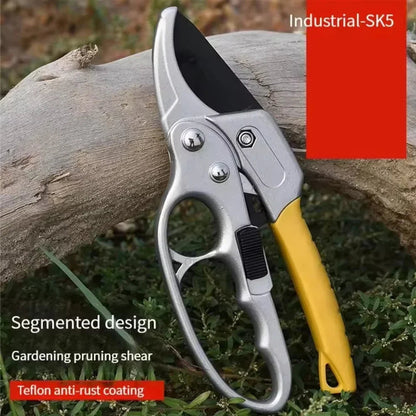 Garden Shears with Titanium-Coated Blade and Ergonomic Steel Handle