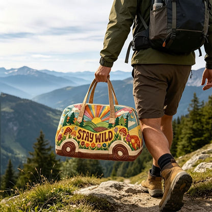Vintage-Inspired Travel Tote Bag with Bohemian Flair