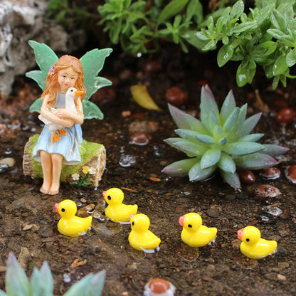 Fairy Garden Figurine Collection | Resin Flowerpot Decor | Charming Mini Set