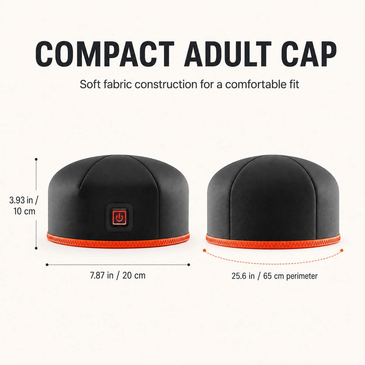 Red and Near-Infrared Light Therapy Cap | 660nm/850nm LEDs, Pulse Modes 10Hz/40Hz, Auto Shut-Off