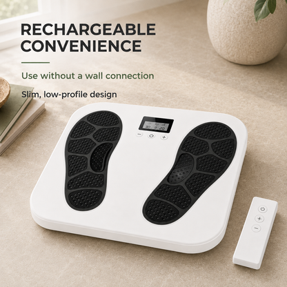 Rechargeable Foot Massager with LCD Control, 10 Modes & 20 Intensity Levels