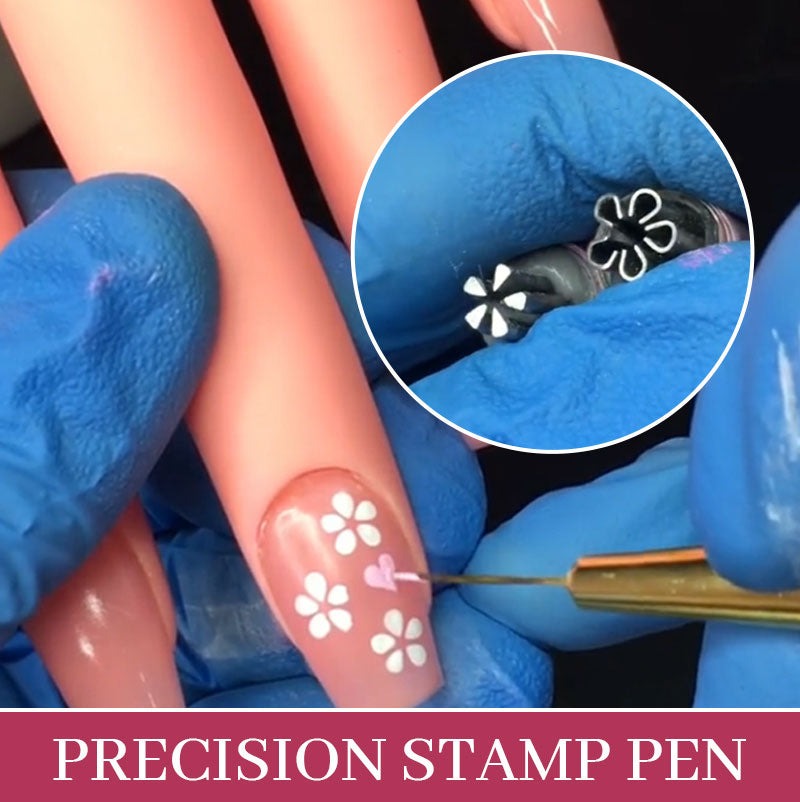 Precision Nail Art Stamp Pen | Quick-Drying Color for Easy Designs