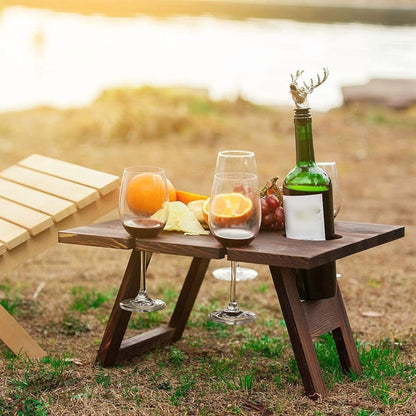 Wine and Glass Holder - Securely Keeps Bottles and Glasses in Place