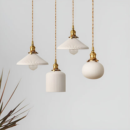 Vintage Ceramic Glass Pendant Lamp - AmberZen Light