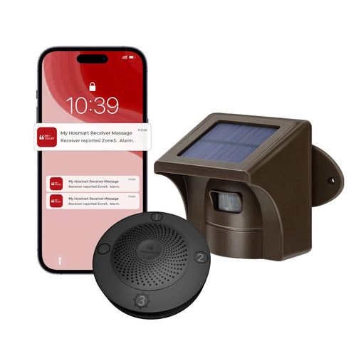 Solar Warning System for Property Protection up to 22 km Distance