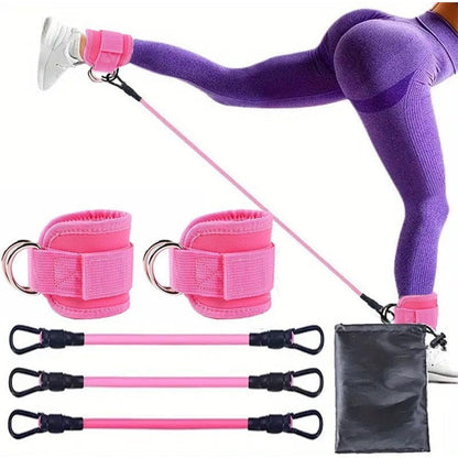 Versatile 5-Pack Ankle Workout Resistance Bands Set