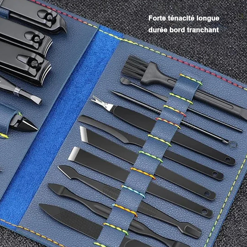 Comprehensive 16-Piece Nail Care Toolkit