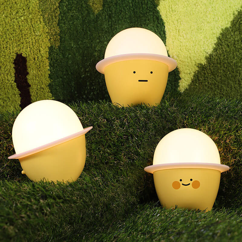 Cute Emoji LED Night Light – Artistic Silicone Bedside Lamp