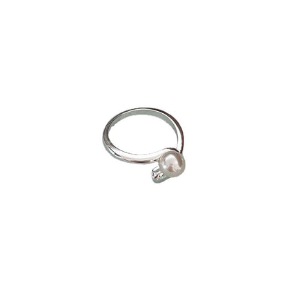 Elegant Adjustable Pearl Statement Ring
