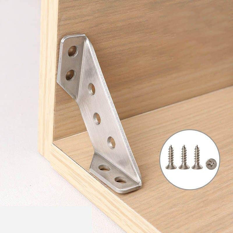 Stainless Steel Corner Bracket for Enhanced Furniture Stability