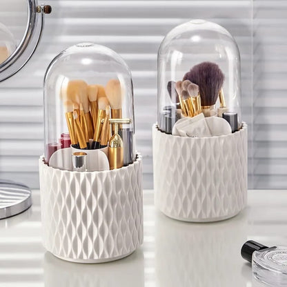 360-Degree Rotating Makeup Brush Organizer