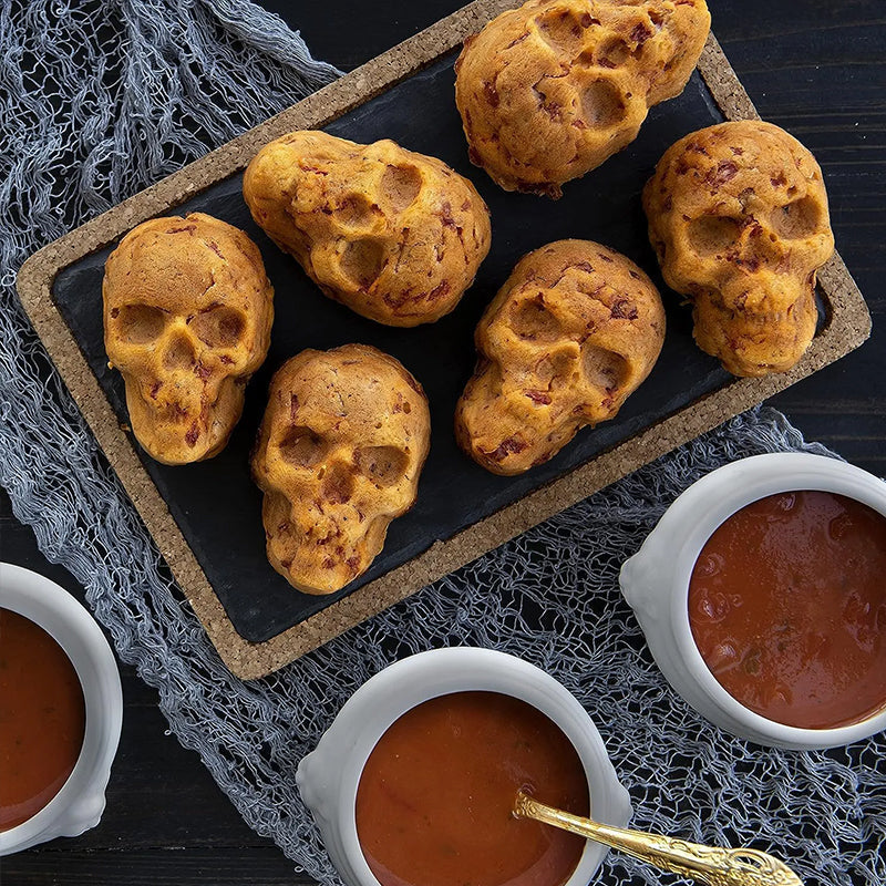 Spooky Skull Cake Pan - Aluminum Mold for Halloween Treats
