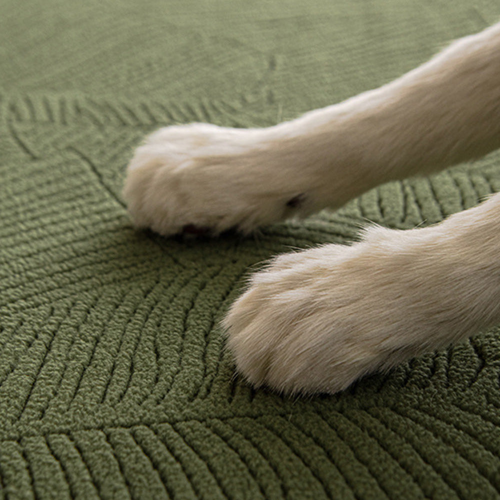 Waterproof Sofa Protector with Tropical Leaf Design – Elastic, Scratch-Resistant, Full Coverage