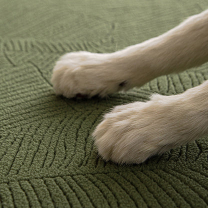 Waterproof Sofa Protector with Tropical Leaf Design – Elastic, Scratch-Resistant, Full Coverage