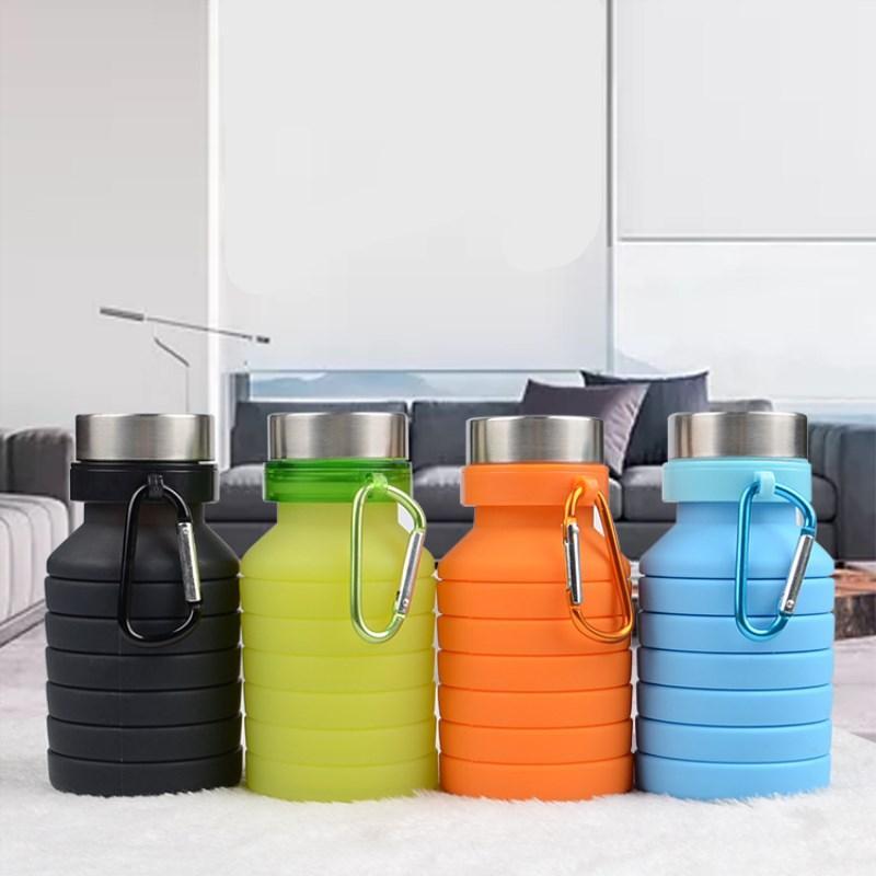 Collapsible Silicone Water Bottle - Aqua Color