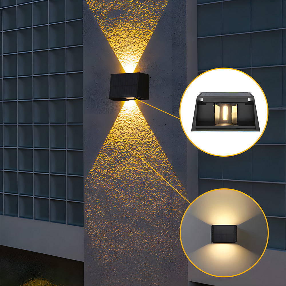 Waterproof Solar LED Wall Lights for Outdoor Use - IP65 Rated