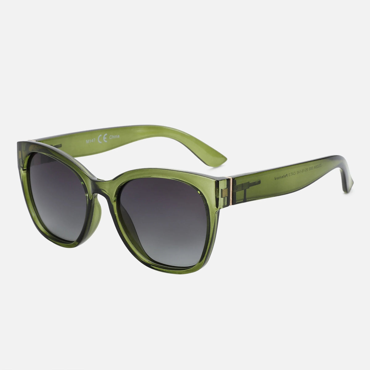 Cat Eye Sunglasses with Thick Butterfly Frame - Polarized Lenses
