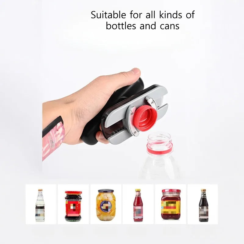 Versatile 3-in-1 Can, Bottle & Jar Opener | Comfortable Grip