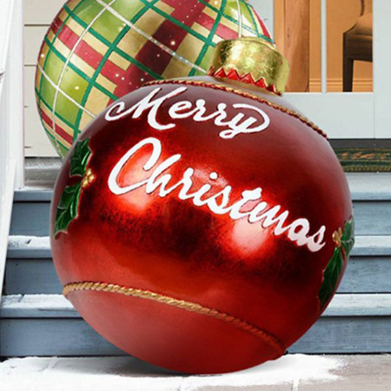 60cm Inflatable Outdoor Christmas Ball – Weatherproof PVC Decoration