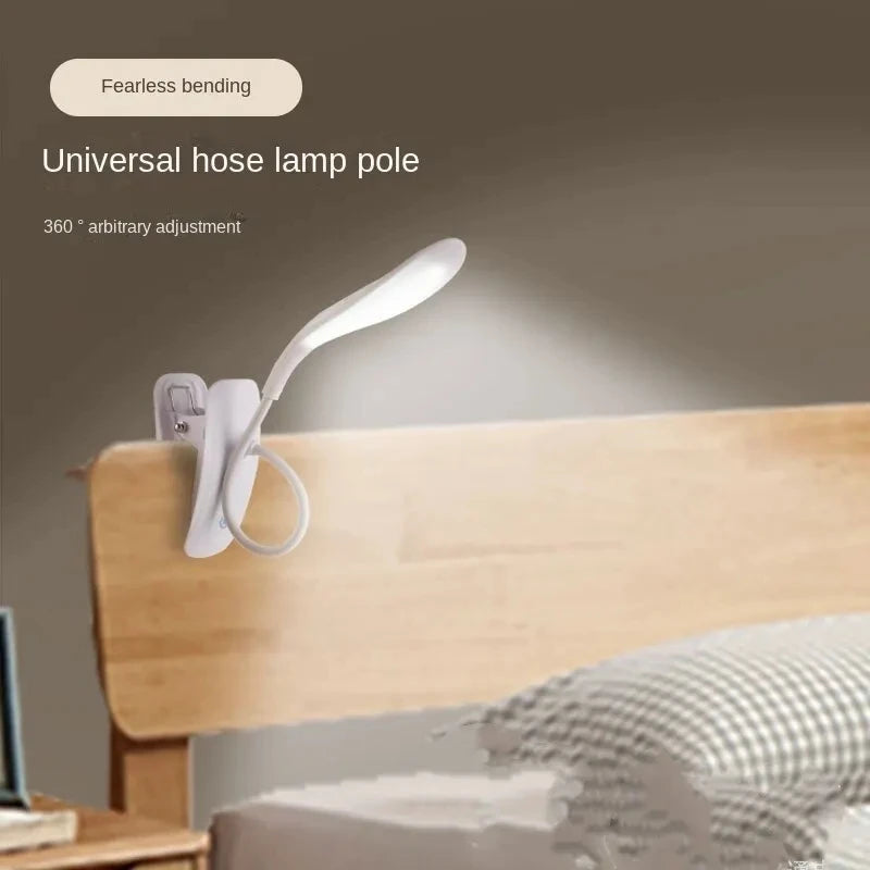 Rechargeable LED Desk Lamp with Touch Dimming and Clip Holder