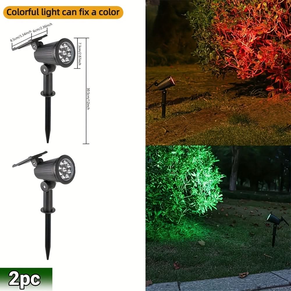RGB Solar Spotlights for Trees and Outdoor Decoration – Set of 2