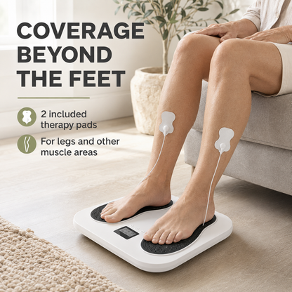 Rechargeable Foot Massager with LCD Control, 10 Modes & 20 Intensity Levels