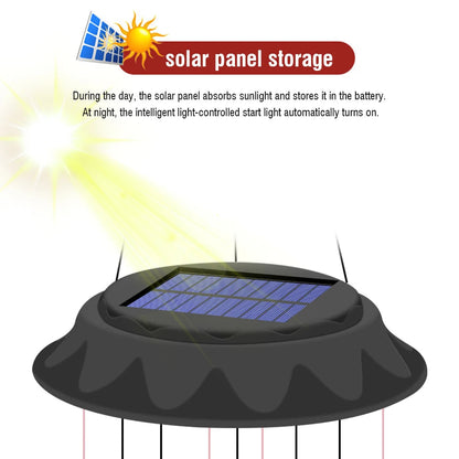 Solar-Powered LED Wind Chime – Color Changing, IP65 Waterproof Garden Decor