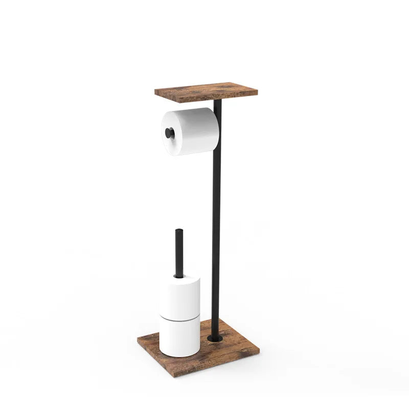 Convenient Toilet Paper Stand with Shelf for Essentials