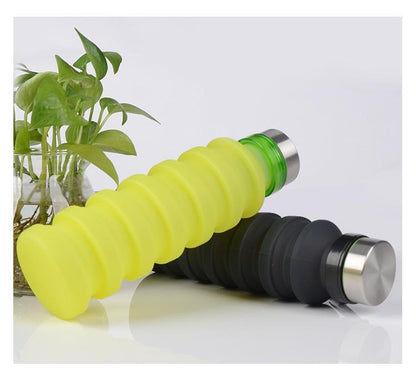 Collapsible Silicone Water Bottle - Aqua Color