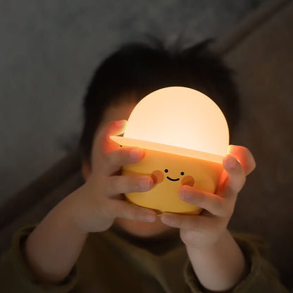 Cute Emoji LED Night Light – Artistic Silicone Bedside Lamp
